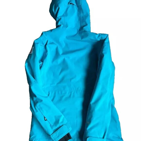 Lands End Kids Front Pockets Winter Jacket Blue Hooded Rain Proof Size US M10-12 - Picture 3 of 5